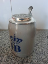 Hofbräuhaus München 0.5l Bier Krug Stein Mit Deckel HB Krone Germany Handarbeit