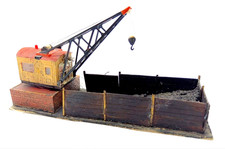 wunderschöne Bekohlungsanlage sehr alt Pappe/Kunststoff  Modelleisenbahn HO 1:87