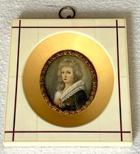 Lupenmalerei Miniaturmalerei Maria Theresia von Österreich 9,3 x 10,3 cm 
