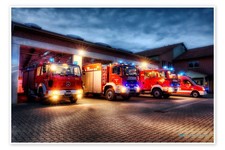 Poster Feuerwehrfahrzeuge -