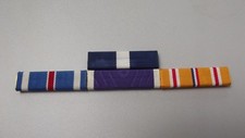 ^ Ordensspange WWII 4 Bandspangen Navy Cross Flying Cross, Purple H.