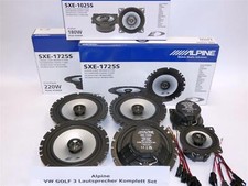 Koaxial Lautsprecher Alpine passend für Golf 3 Komplett-Set vorne hinten Boxen