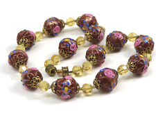 VINTAGE MURANO GLAS KETTE ° NECKLACE ° AVENTURIN MURANOGLAS COLLIER  um 1950