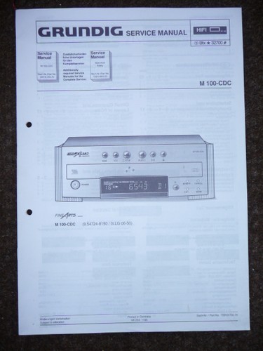 Service manual grundig - service, m