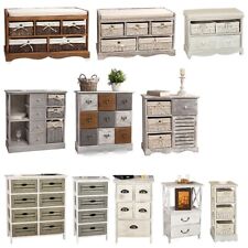Sitzbank Shabby Chic Flurbank Regalschrank Anrichte Vintage Design Kommode Truhe