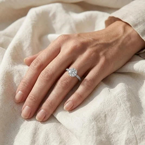 Diamantring 14k weißgold - diamantring,
