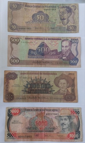 Lot banknoten nicaragua - lot,
