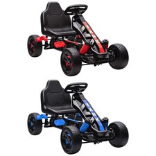 AIYAPLAY Gokart Tretauto mit Handbremse, Automatisches Kupplungssystem