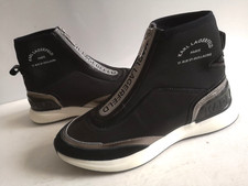 Damen Schuhe Stiefel Booties Boots KARL LAGERFELD Gr 41 schwarz weiss Mesh