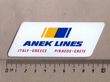 Aufkleber/Sticker ANEK LINES Italy - Greece Piraeus - Crete Ferries Fähren