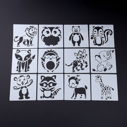 Tiere schablonen 12er set - tiere,
