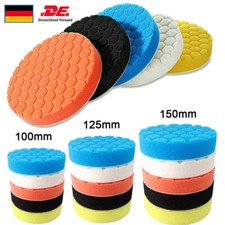 5X 4/5/6" Polierschwamm 100/125/150mm Polierpads Sets Auto KFZ Polierscheibe DE