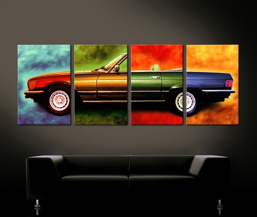 Pop art mercedes - sl, w107