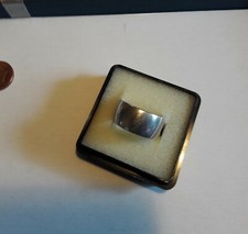 Ring / Bandring Sterlingsilber 10 mm breit bombiert