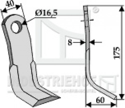 Messer mulchmesser nob 02 - y-messer, 63-nob-02