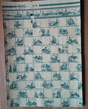 Rarität - Puppenhaus Tapete glänzend  - - 50 er Jahre nur  2 Bögen 