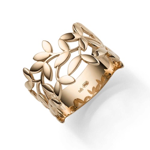 Ring olivenzweig aus 585 gold - ring,