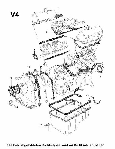 Saab dichtungssatz motor - 96,