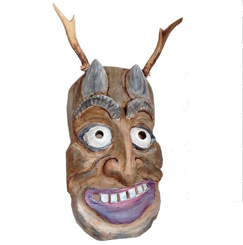 Fasnachtsmaske mit hörner - mit,