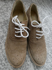 PANAME Echt Nubuk-Leder Halbschuhe 42 Schnürschuhe Gepolstert Einlegesohle Schuh