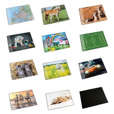 Läufer Schreibtischunterlage Schreibunterlage Kinder Pferd Fußball Weltkarte neu