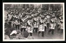 München, Faschingszug 1952-Musikantengruppe, Ansichtskarte 
