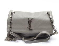 51. Yves Saint Laurent YSL Tasche - SAC West Hollywood grau silber 2017 Kette