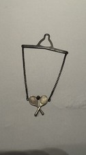 Krawattennadel mit Kette -Tennisschläger-