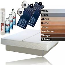 Wasserbett Komplett Dual Softside mit TBD Heizung auf Podest und Pflegemitteln