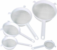 Kitchen Craft Passiersieb Küchensieb Nylongeflecht Seiher 7, 12, 15, 18 cm Kefir