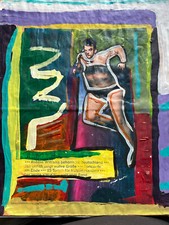 Robbie Williams  Portrait art brut  Acryl/ Papiertüte Pop Art  Malerei  Kunst