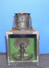 Alte antike CFB Marque Déposée L&B Bahnlampe Petroleumlampe Loklampe Kupferlampe