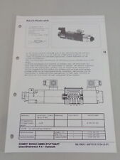 Technische Information / Kenngrößen Bosch-Hydraulik Drosselventil NG 6 04/1981