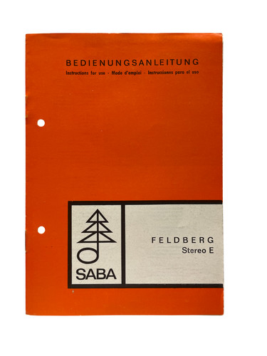 Selten saba feldberg stereo - saba, e