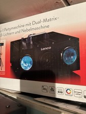Lenco 2 in 1 Partymaschine mit Dual-Matrix-RGB Lichtern Nebelmaschine Lichtshow