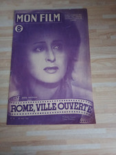 Mon Film , Filmpogramme  Nr. 44 Rome, Ville Ouverte 1947 Anna Magnani