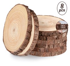 8 x Holzscheiben 16-17cm Ohne