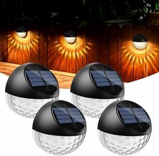 4x LED Solar Wandleuchte Solarleuchte Außen Balkon Gartenbeleuchtung Terrasse