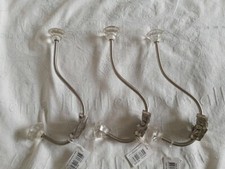 3 Wand Haken Garderobe Kleiderhaken Mehrzweckhaken Einzelhaken Glas Lisbeth Dahl