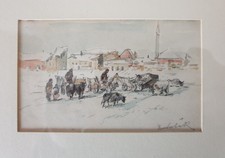 Bleistiftzeichnung unter Glas