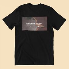 Cowboy Bebop T-Shirt BACKPRINT SCHRIFTZUG "SMOKING KILLS" SCHWARZ GRÖßE "L"
