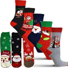 6 Paar Weihnachtssocken Thermosocken dicke warme Winter Socken Strümpfe NEU
