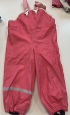 Matschhose H&M Regenhose Buddelhose Latzhose Refkletorstreifen Rosa Gr. 86/92 KS