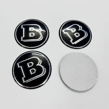 4x 56MM für Brabus SMART 450 451 452 Nabendeckel Radkappen Aufkleber Schwarz NEW