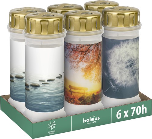 Grablicht trauerkerze set - grablicht, 6