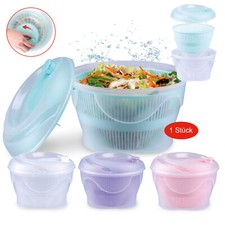 Salatschleuder 4l Salatschüssel Ø 23 cm Kurbel & Siebeinsatz Kunststoff