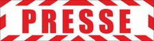 Magnetschild "Presse" mit Rahmen 30 x 8 cm nicht reflektierend - Magnetfolie