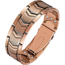 Kupferarmband Herren Magnetarmband verstellbar Geschenk Schmuck 23cm