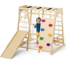 9 in 1 Groß Spielturm Kinder Klettergerüst Kletterturm mit Rutsche Schaukel Gym