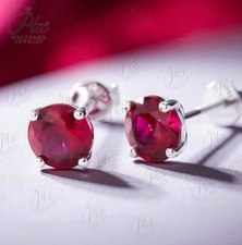 6.5mm Paar Rubin Ohrstecker